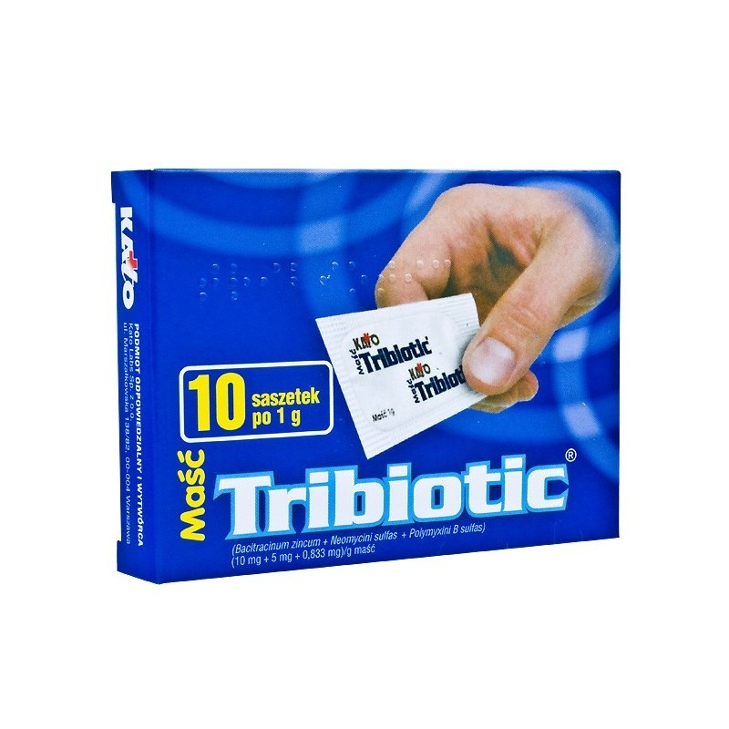 Tribiotic, maść antybakteryjna, 1 g, 10 saszetek
