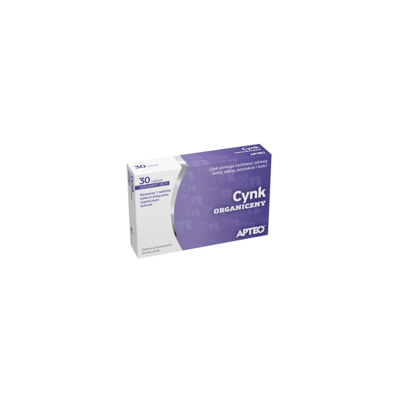 Cynk organiczny 10 mg  APTEO 30 tabletek