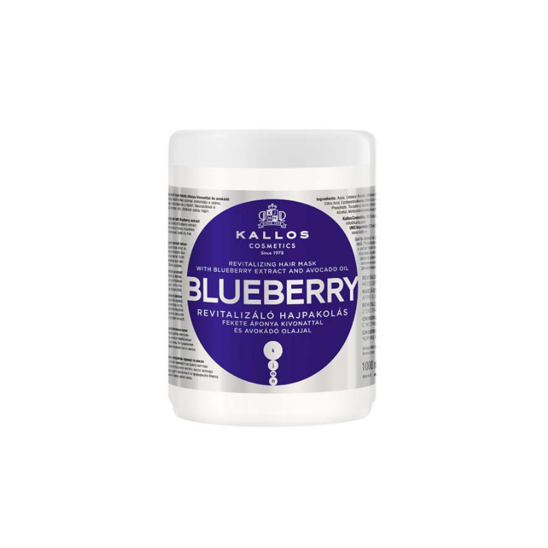 KALLOS Blueberry Maska do włosów z ekstraktem jagód i oleje avocado  1000 ml
