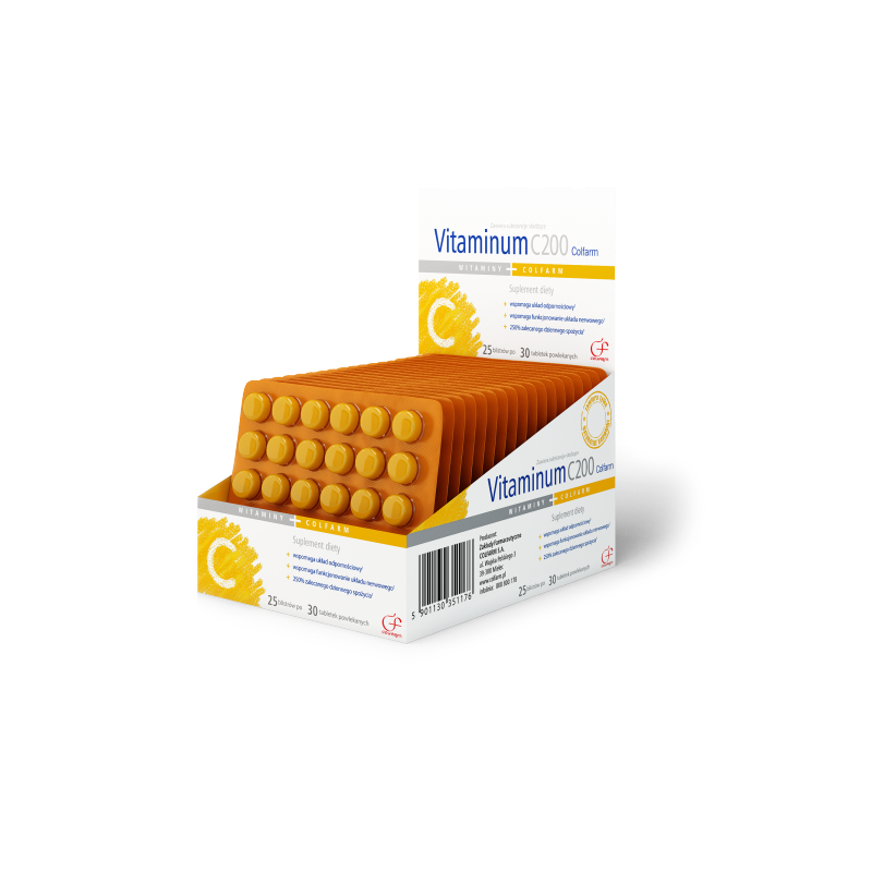 Vitaminum C Colfarm  200 mg x 30 tabl. (listek)