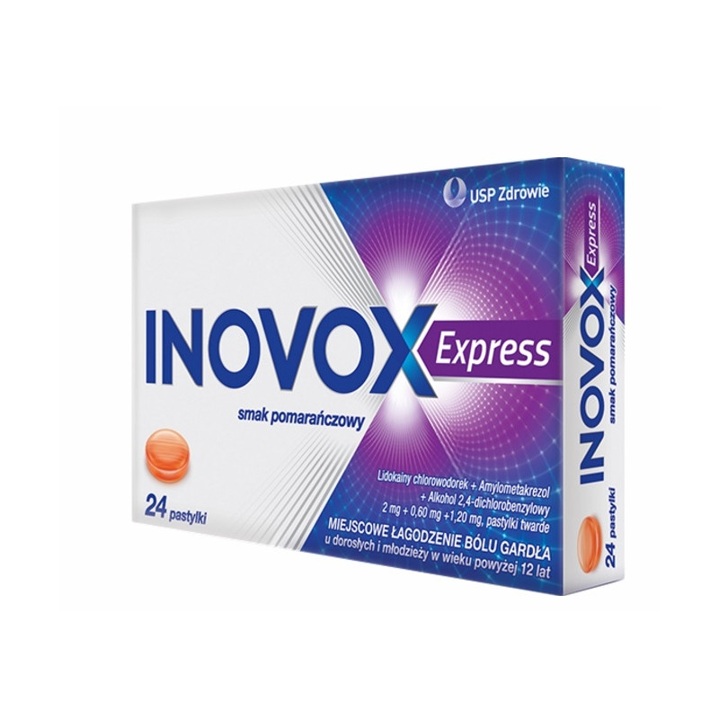 Inovox Express smak pomarańczowy x 24 pastyl. tward.