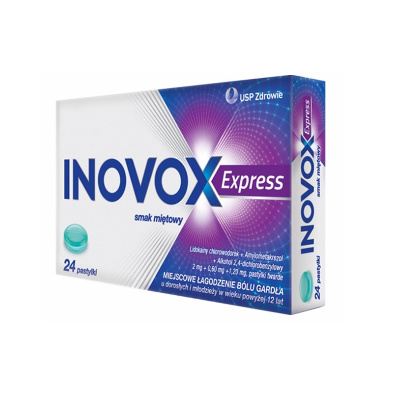 Inovox Express smak miętowy x 24 pastyl. twarde