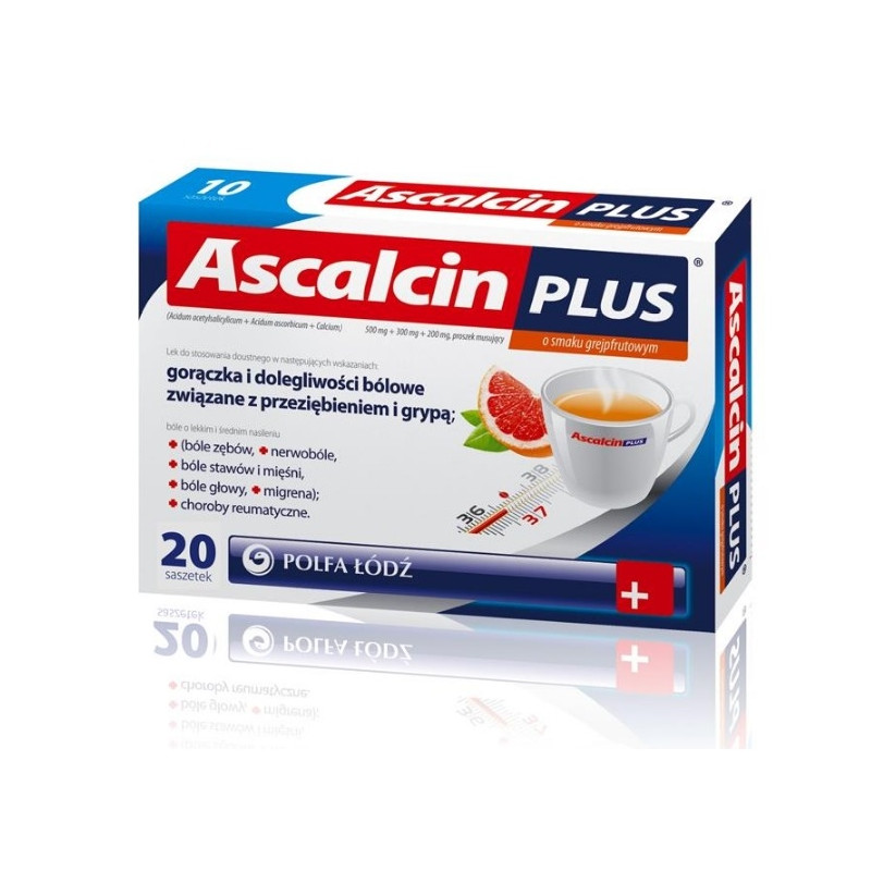 Ascalcin Plus x 20 szaszetek grejfrutowych