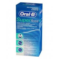 Nić dentystyczna ORAL-B Super Floss do czyszczenia aparatów ortodontycznych, mostów 50x60cm