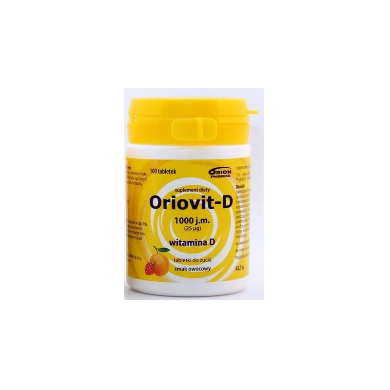 Oriovit-D 1000 j.m. (25mcg) x 100 tabletek do żucia
