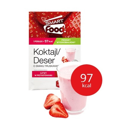 Smart Food Koktajl/Deser o smaku truskawkowym 26g