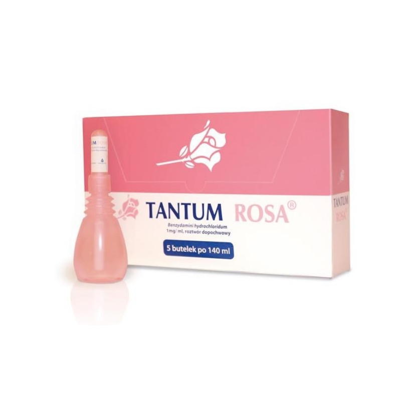 Tantum Rosa roztwór dopochwowy 1mg/ml 5 butelek po 140ml