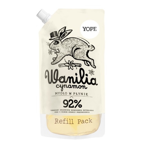 Yope naturalne mydło w płynie wanilia i cynamon zapas 500 ml