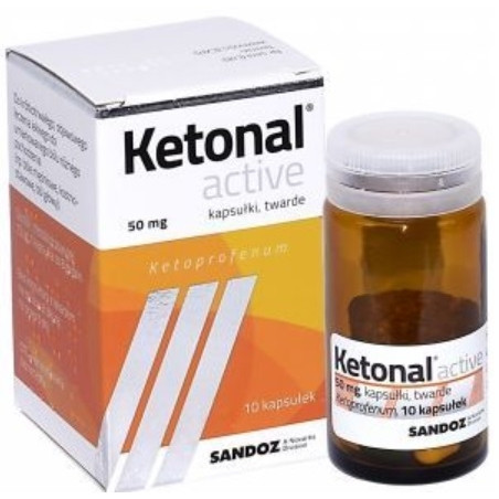 Ketonal Active 50 mg x 10 kaps. twardych