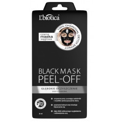 L'biotica Black Peel-off maska węglowa głęboko oczyszczająca 8ml