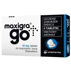 Maxigra 25mg 4 tabletki do rozgryzania i żucia