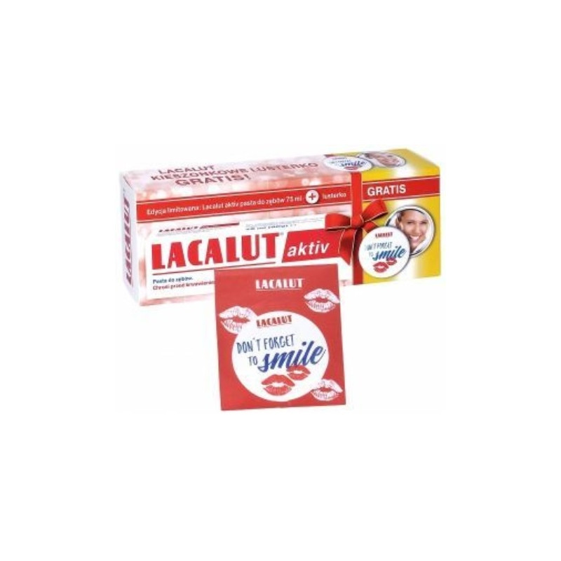 Lacalut activ pasta do zębów 75 ml + lusterko gratis!