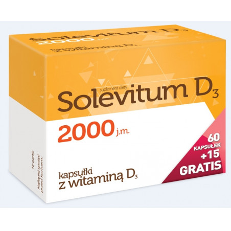 Solevitum D3 2000 j.m., witamina D3 x 75 kaps.