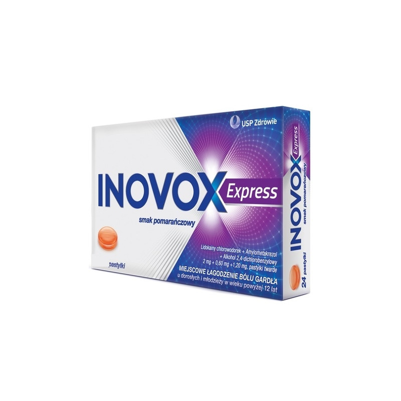 Inovox Express smak pomarańczowy x 12 pastyl. tward.