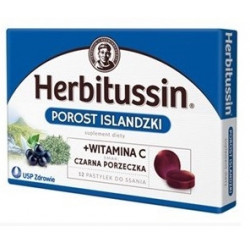 Herbitussin Porost Islandzki na gardło 12 pastylek
