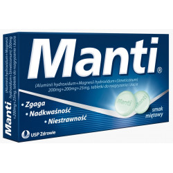 Manti na zgagę smak miętowy 32 tabletki