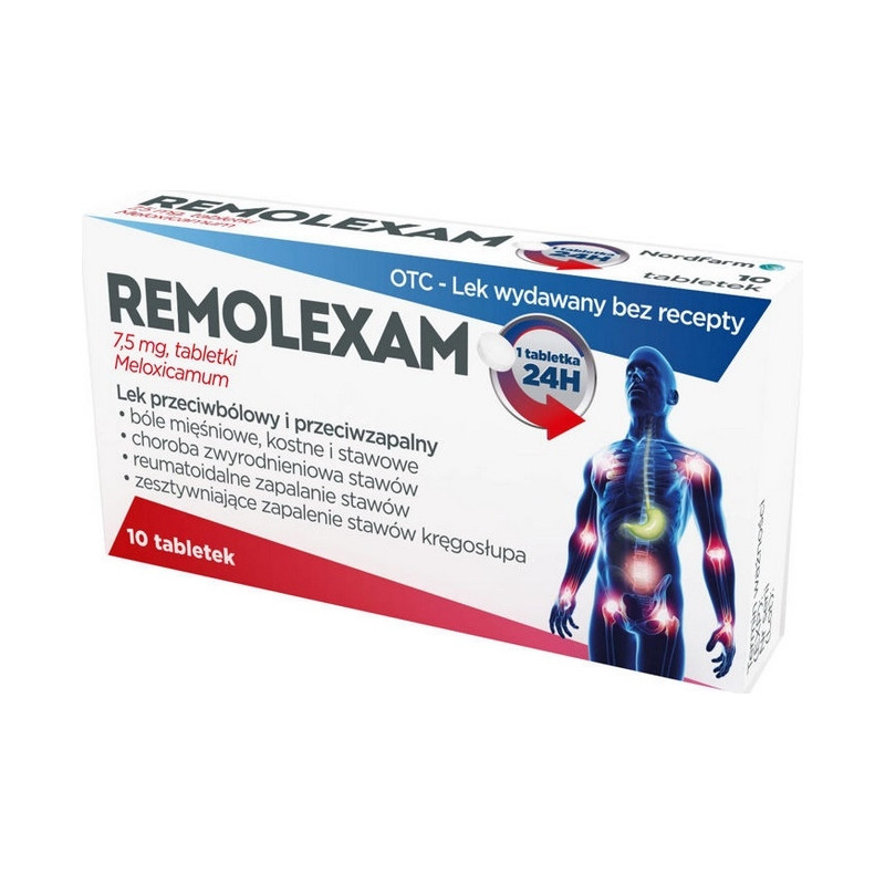 Remolexam 7,5 mg Meloxicamum, 10 tabletek