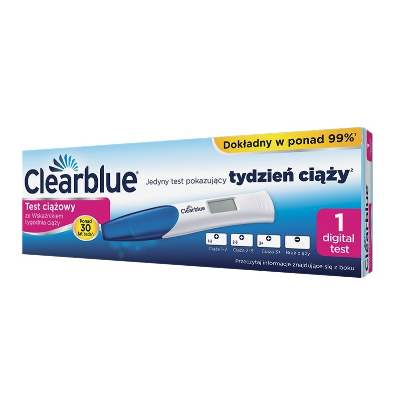 Test ciążowy ClearBlue CB9 ze wskaźnikiem tygodnia ciąży 1 szt.