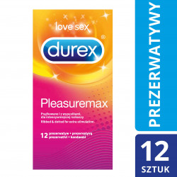 DUREX PleasureMax nawilżane prezerwatywy x 12 szt.