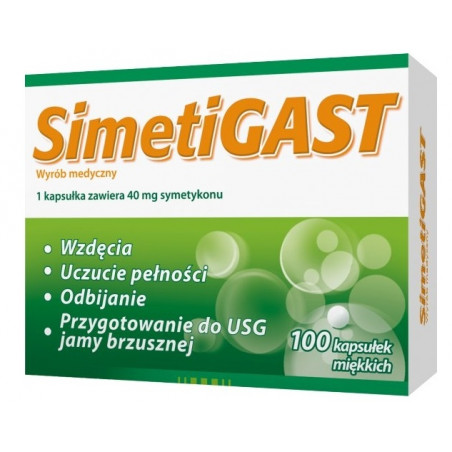 Simetigast 40 mg x 100 kaps