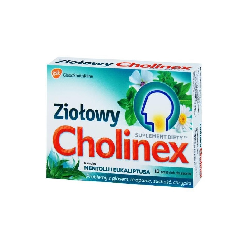 Cholinex ziołowy o smaku mentolu i eukaliptusa