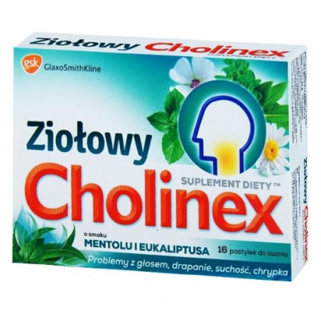 Cholinex ziołowy o smaku mentolu i eukaliptusa