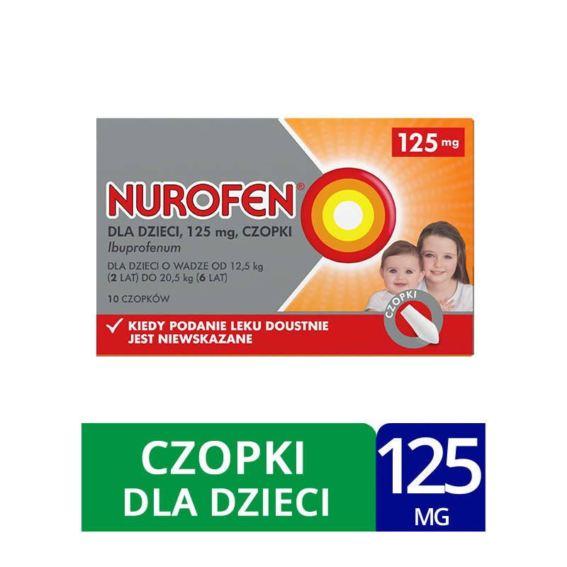 Nurofen dla dzieci 125 mg x 10 czopków