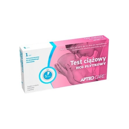 Test ciążowy HCG płytkowy APTEO CARE 1szt.