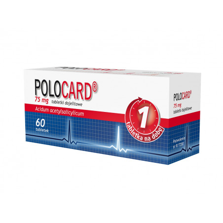 Polocard  tabletki dojelitowe 75 mg, 60 sztuk