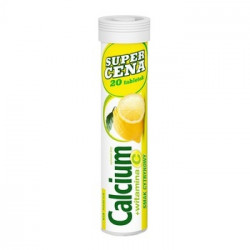 Calcium + Witamina C 300mg smak cytrynowy 20 tabletek musujących