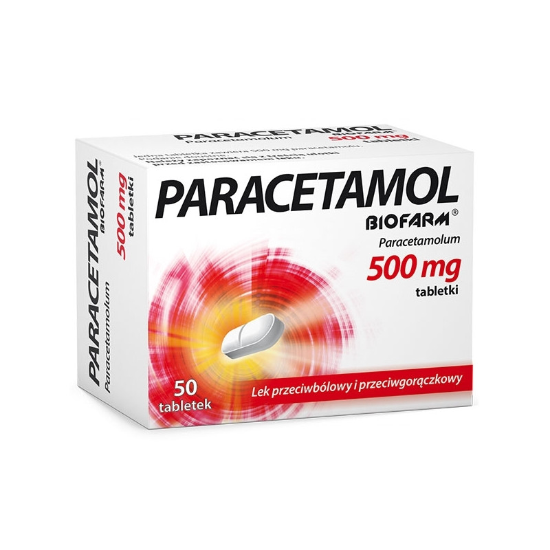 Paracetamol Biofarm 500 mg 50 tabletek