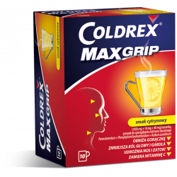Coldrex MaxGrip  smak cytrynowy 10 saszetek