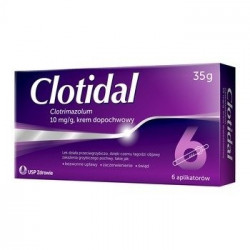 Clotidal (Clotrimazolum US Pharmacia) Krem 35g 6 aplikatorów
