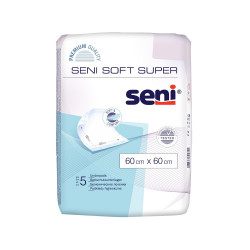 Podkłady higieniczne SENI SOFT SUPER 60 cm x 60 cm 5 sztuk