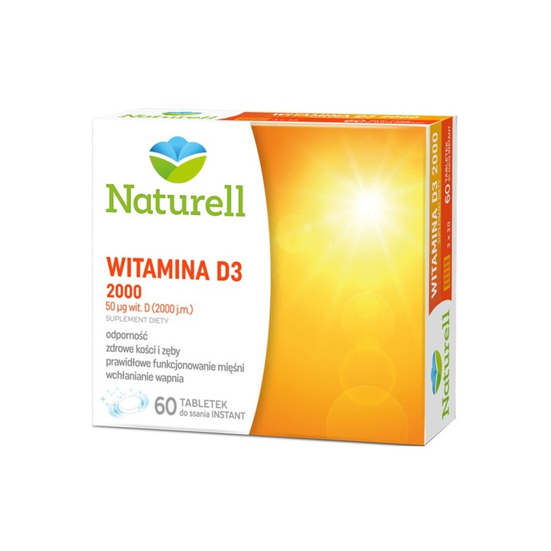 NATURELL Witamina D3 2000 60 tabletek
