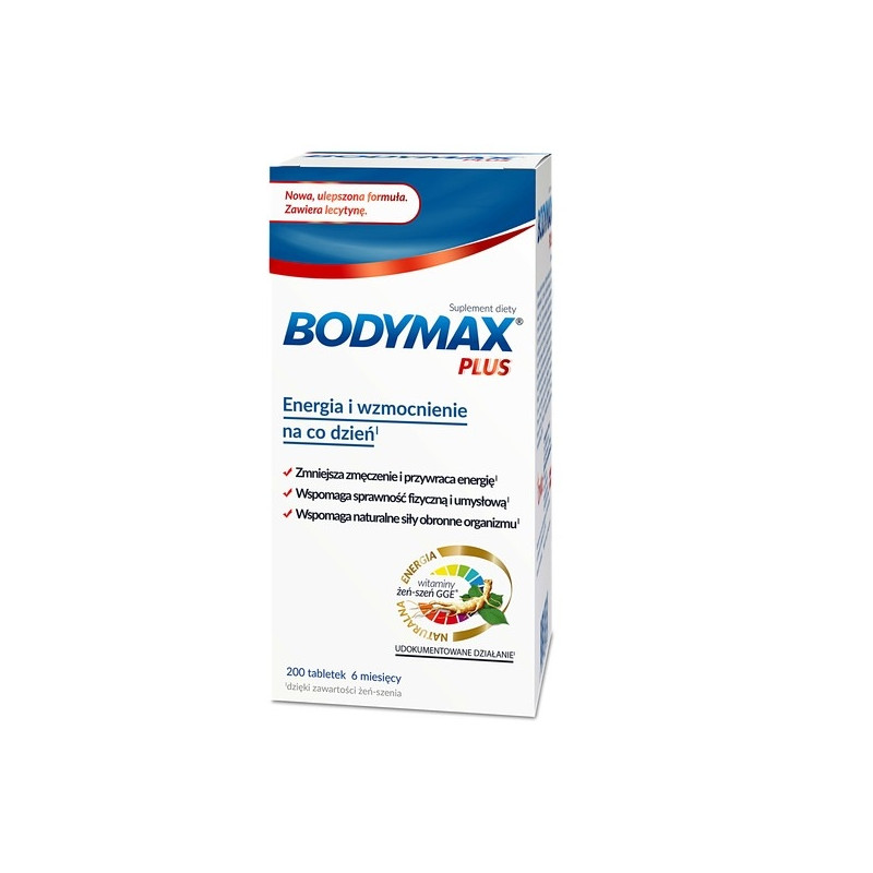 Bodymax Plus z lecytyną 200 tabletek 31.01.2020 r.