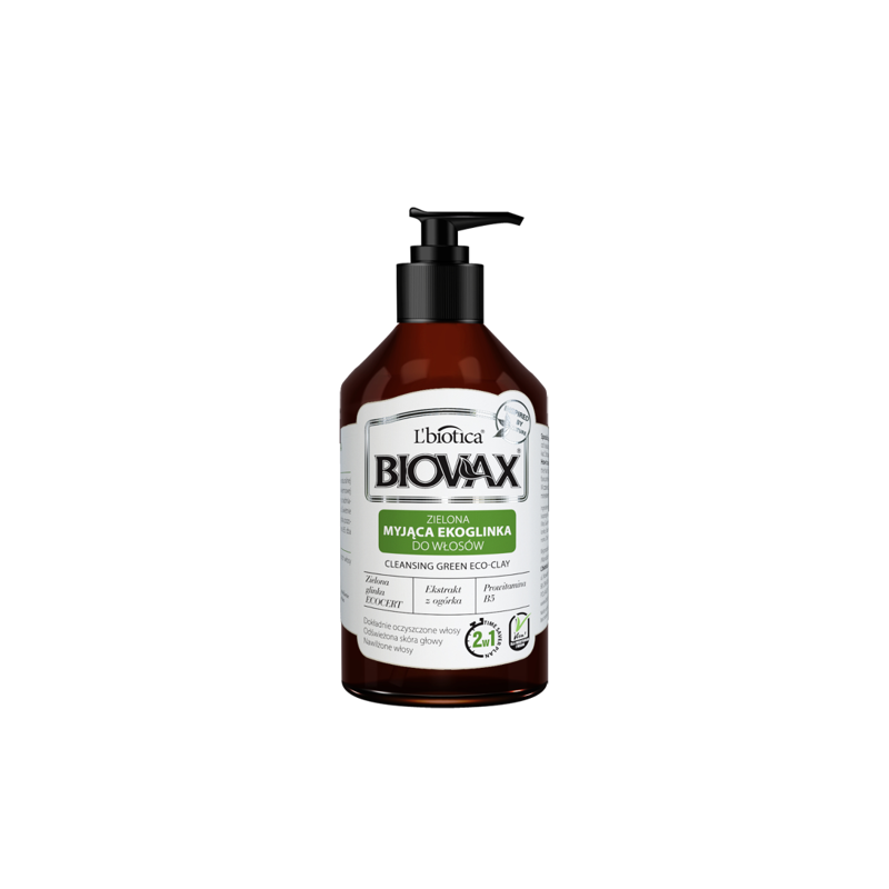 L'Biotica Biovax Zielona Myjąca Ekoglinka do włosów 200ml