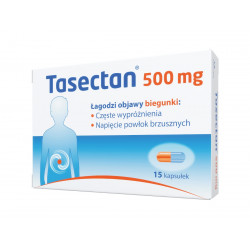 Tasectan 500mg Preparat na biegunkę dla dorosłych i starszych dzieci 15 kapsułek