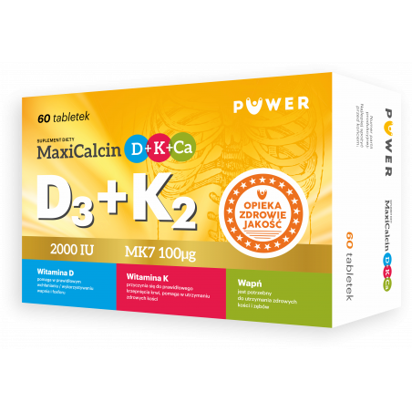 MaxiCalcin D3+K2+Ca 60 tabletek