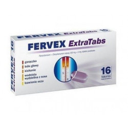 Fervex Extra Tabs 0,5g+4mg 16 tabletek