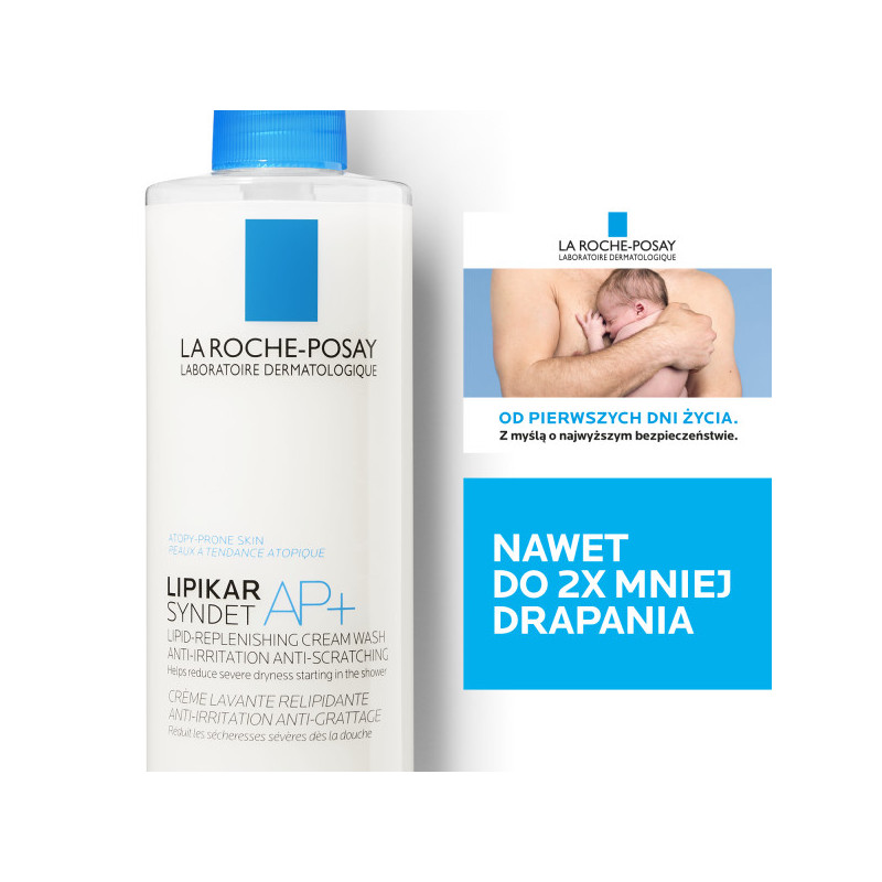 La Roche-Posay Lipikar Syndet AP+ Krem Myjący Uzupełniający Poziom Lipidów Przeciw Podrażnieniom Skóry 400ml