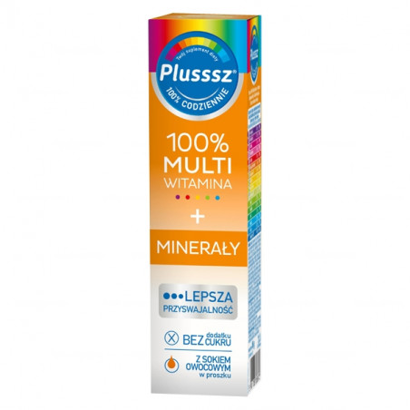 Plusssz 100% Multiwitamina + Minerały 20 tabletek