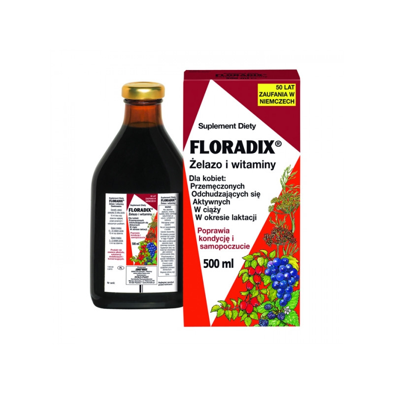 Floradix Płyn żelazo i witaminy 500ml