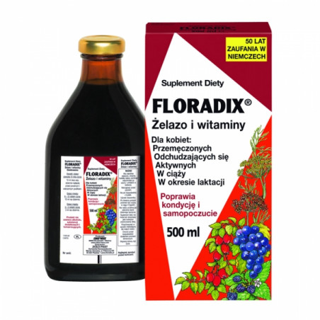 Floradix Płyn żelazo i witaminy 500ml