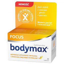 Bodymax Focus 30 tabletek, Data ważności: 28.02.2022 r.