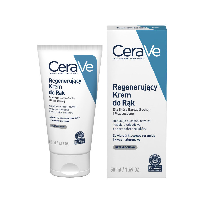 CeraVe Regenerujący Krem do Rąk z ceramidami do skóry suchej i bardzo suchej 50ml