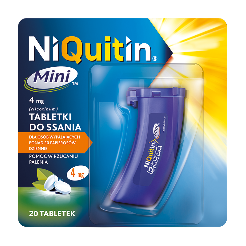 NiQuitin Mini 4 mg x 20 tabl. do ssania