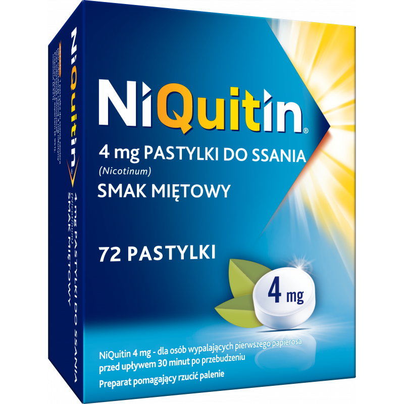 Niquitin 4 mg smak miętowy x 72 pastylki do ssania