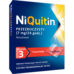 NiQuitin 7mg/24h 7 plastrów przezroczystych