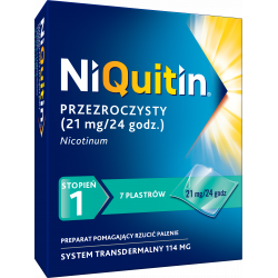 NiQuitin 21mg/24h 7 plastrów przezroczystych